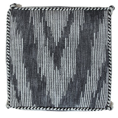 18" Gray 100% Cotton Ottoman