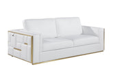 White Top Grain Leather 6 or More Person Seating Set