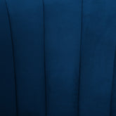 27" Navy Blue and Gold Velvet Tufted Wingback Chair