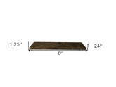 24" Solid Wood Wall-Mounted Shelving Unit