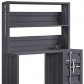 47" Gunmetal Iron Writing Desk