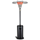 40000 BTU Black Steel Propane Cylindrical Pole Standing Patio Heater