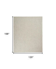 10' x 14' Cream Geometric Power Loom Area Rug