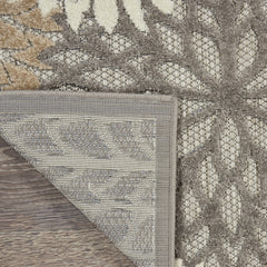 12' x 15' Natural Floral Power Loom Area Rug