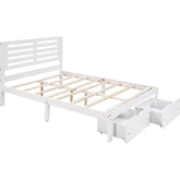 White Solid and Manufactured Wood Full Bed