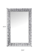 47" Mirrored & Faux Gems Accent Mirror