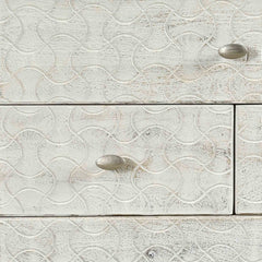 30" White Four Drawer Nightstand