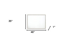 35" White Finish Dresser Mirror