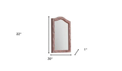 30" Pink Fabric Dresser Mirror