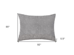 Gray Queen 100% Cotton 300 Thread Count Dry Clean Only Down Alternative Comforter