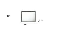 35" Weathered Black Dresser Mirror