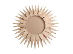 30" Brown Sunburst Wood Framed Accent Mirror
