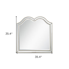 35" Champagne Novelty Accent Wood Mirror
