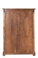 36" Dark Brown Solid Wood Five Drawer Chest