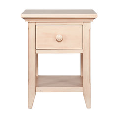 24" Sand One Drawer Nightstand