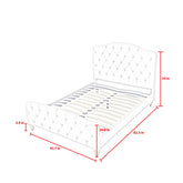 Gray Solid Wood Twin Tufted Upholstered Velvet Bed