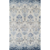 10' x 13' Blue and Ivory Oriental Area Rug
