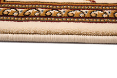 10' x 13' Beige Oriental Washable Non Skid Area Rug