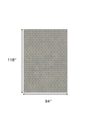 8' x 10' Beige and Gray Geometric Area Rug