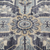 10' Purple and Ivory Medallion Power Loom Runner Rug