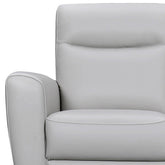 83" Gray And Brown Leather Sofa