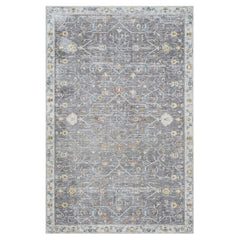 10' x 14' Gray and Ivory Floral Area Rug