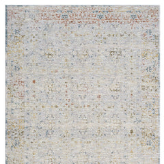 10' x 14' Ivory and Blue Floral Area Rug