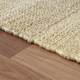 9' x 12' Natural and Ivory Abstract Hand Woven Area Rug