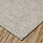 8' x 10' Beige and Brown Wool Abstract Hand Tufted Area Rug