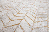 8' x 11' Gray and Yellow Chevron Non Skid Area Rug