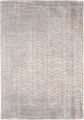 3' X 5' Gray and Yellow Chevron Non Skid Area Rug