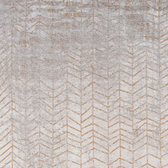 9' X 13' Gray and Yellow Chevron Non Skid Area Rug