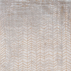 9' X 13' Gray and Yellow Chevron Non Skid Area Rug