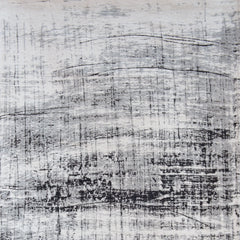 7' x 9' Black and White Abstract Non Skid Area Rug