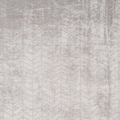 9' X 13' Gray and White Chevron Non Skid Area Rug