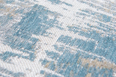 10' Blue and Yellow Abstract Non Skid Area Rug