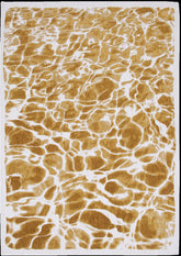 10' Yellow and Brown Abstract Non Skid Area Rug