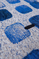 10' Blue Geometric Non Skid Area Rug