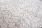 8' x 11' Gray and White Chevron Non Skid Area Rug