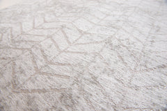 8' x 11' Gray and White Chevron Non Skid Area Rug