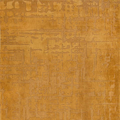 5' Yellow Round Abstract Non Skid Area Rug