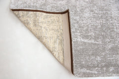 5' Gray and White Round Chevron Non Skid Area Rug