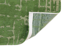 5' Green Round Abstract Non Skid Area Rug
