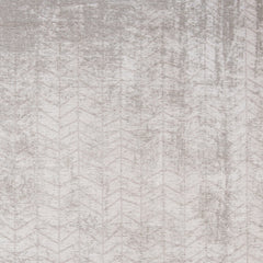 8' Gray and White Round Chevron Non Skid Area Rug