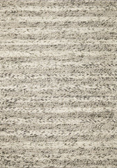 9'x13' Grey Heather Hand Woven Knobby Stripes Indoor Area Rug