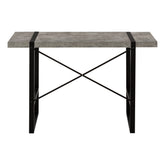 49" Gray and Black Computer Desk