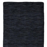 8' Black Hand Woven Runner Rug