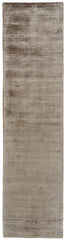 10' Ivory and Tan Hand Woven Runner Rug