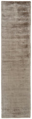 10' Ivory and Tan Hand Woven Runner Rug