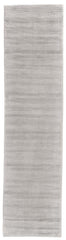 10' Gray and Silver Hand Woven Runner Rug
